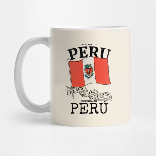 Vintage Peru Country Flag by KewaleeTee